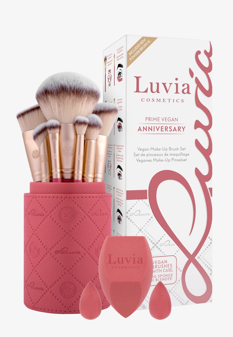 Luvia Cosmetics - PRIME VEGAN ANNIVERSARY - Make-up Brush Set - rosy coral - champagne, Ampliar