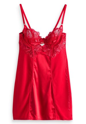 LIPSY RED EMBROIDERED CUPPED SLIP - Shapewear - red