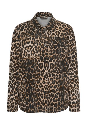 Kaffe, Veste en jean - black brown leopard