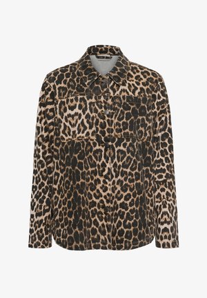 Kaffe, Veste en jean - black brown leopard