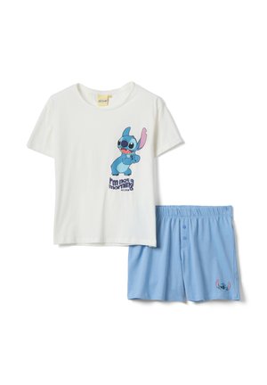 OVS, PYJAMAS WITH STITCH PRINT SET - Pyjama set - white/light blue