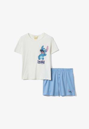 OVS, PYJAMAS WITH STITCH PRINT SET - Pyjama set - white/light blue