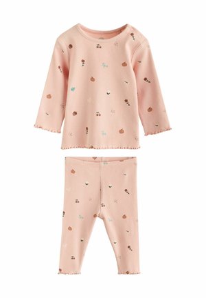 Next, REGULAR FIT - PRINTED RIB TOP AND LEGGING BABY SET 2 PIECE - Langarmshirt - pink