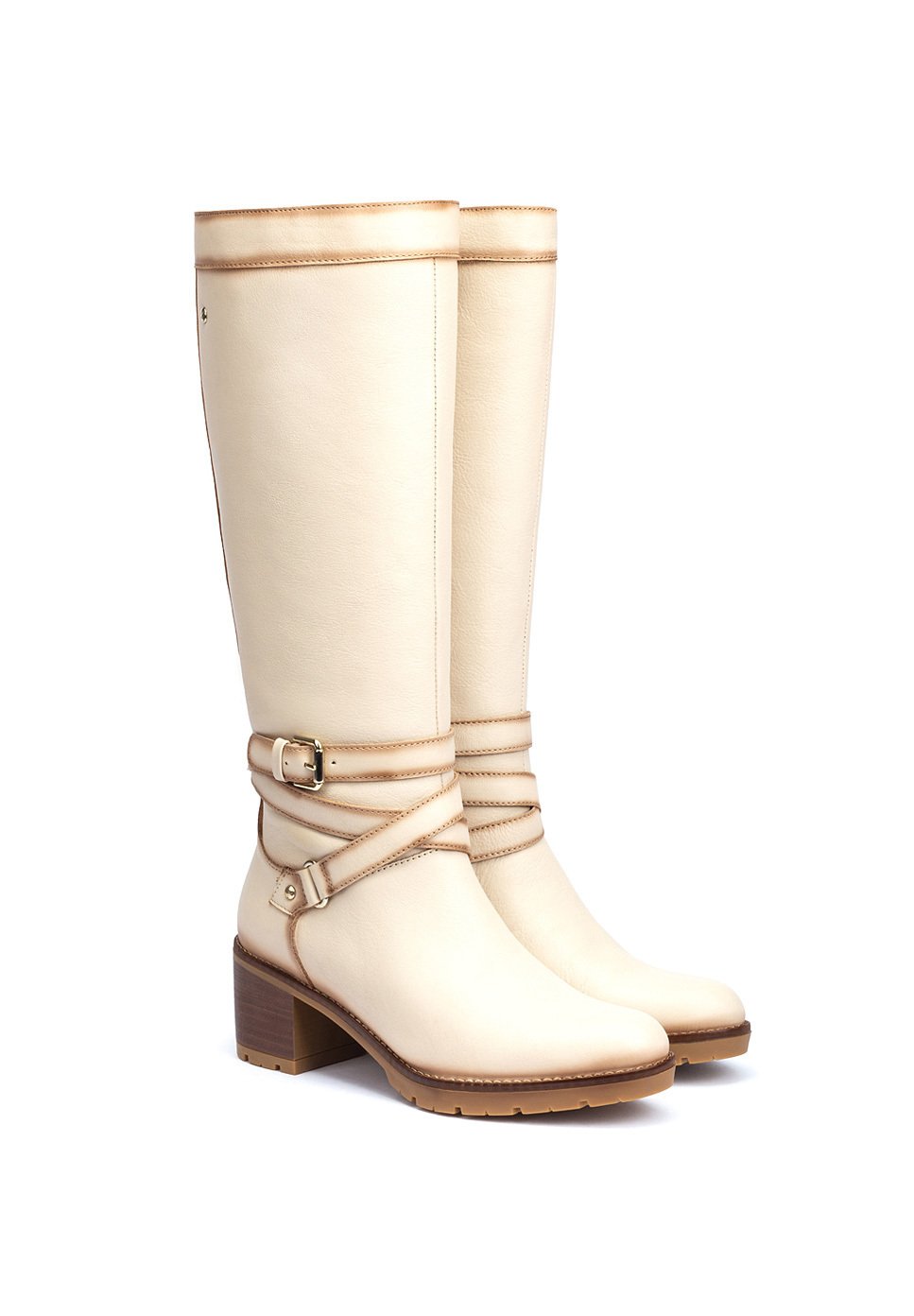 PIKOLINOS Llanes W7H-9616 Cuero. Bota alta tacón mujer - Tienda Online -