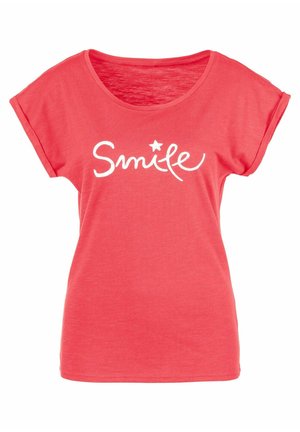 T-shirt con stampa - koralle
