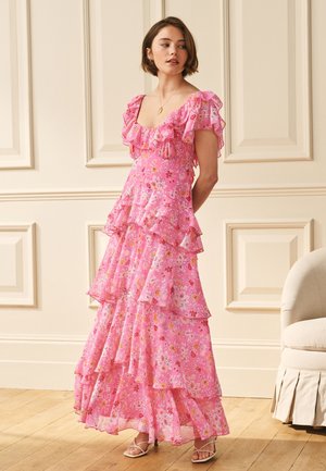 Laura Ashley, REGULAR FIT - CASSINGTON SPRAY RUFFLE DRESS - Maxi dress - pink