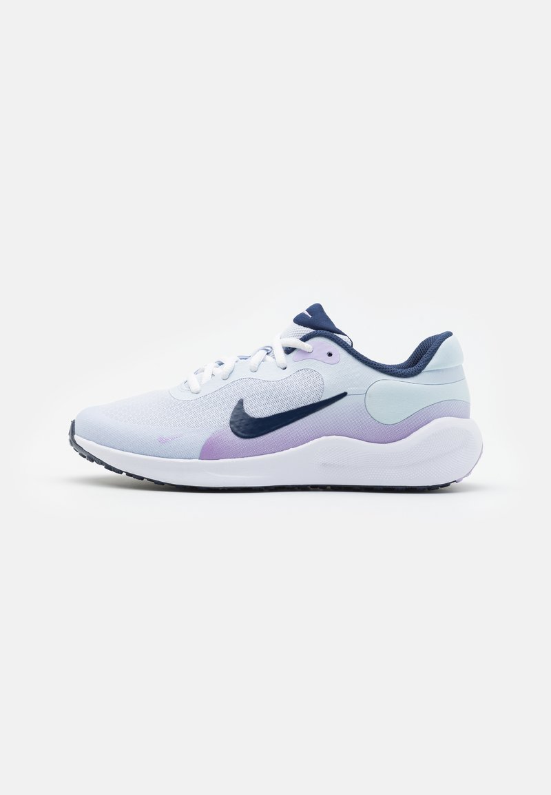 Nike Performance REVOLUTION 7 - Cestná bežecká obuv - football grey/midnight navy/lilac bloom/lilac