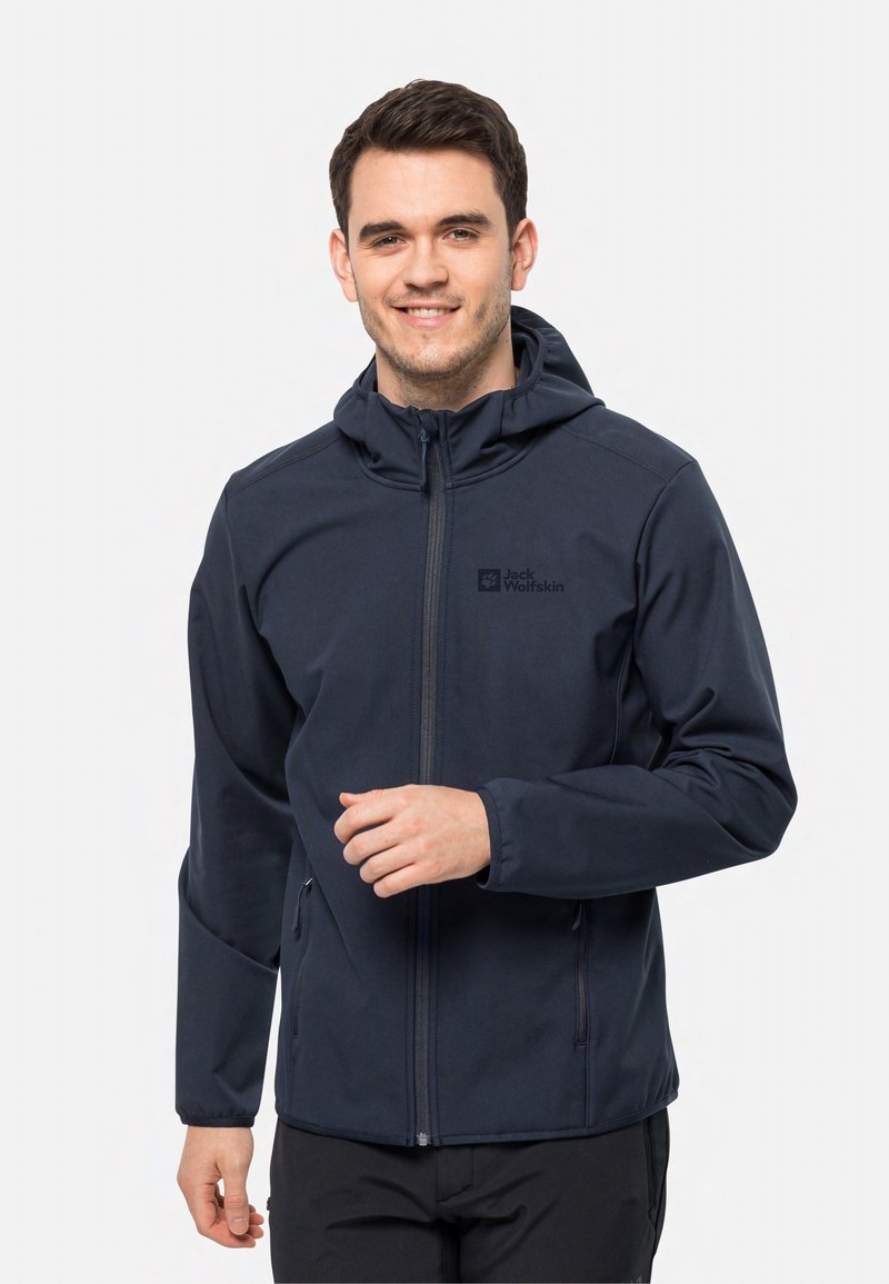 Jack Wolfskin - BORNBERG HOODY M - Softshelljas - night blue, Vergroten