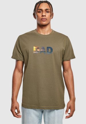 FOR THE BEST DAD ROUND NECK - T-Shirt print - olive