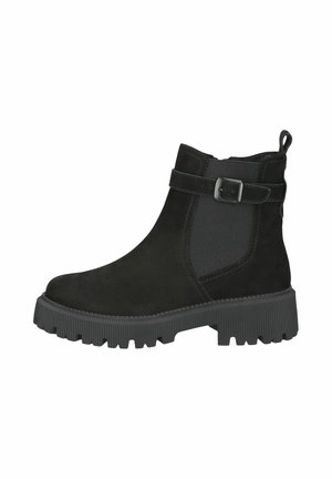 Caprice Botines bajos - black nubuc