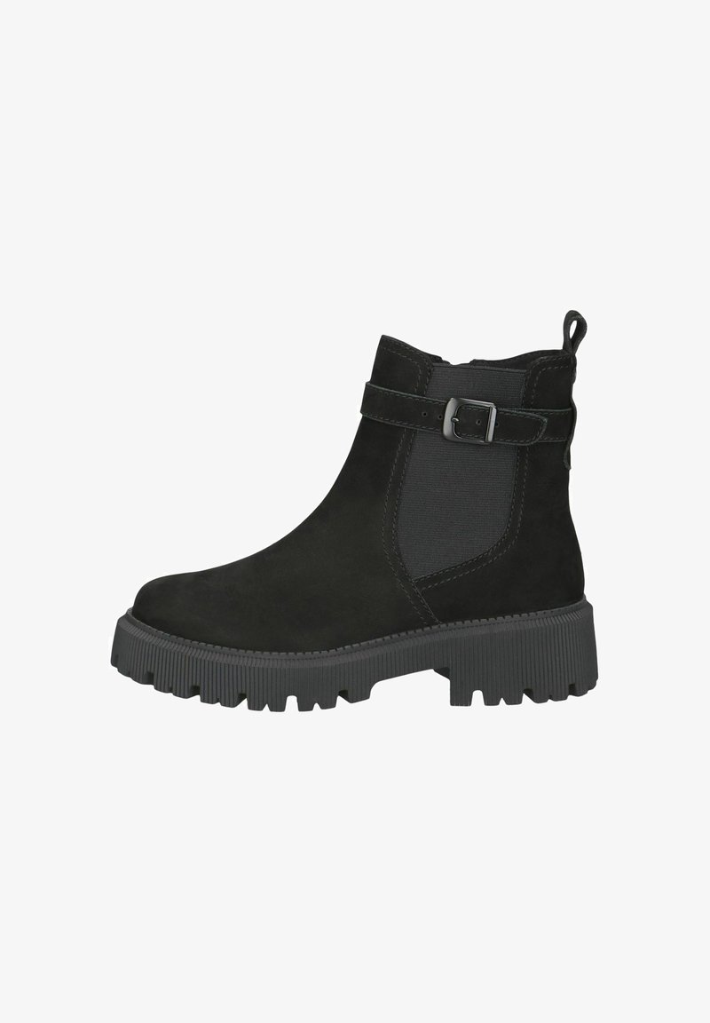 Caprice Botines bajos - black nubuc