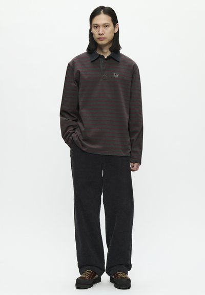 WOOD WOOD WWLANDON 25215 - Long sleeved top - black/sand stripe