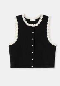 CARDIGAN SANS MANCHE DETAIL GIRLY - Vest - noir