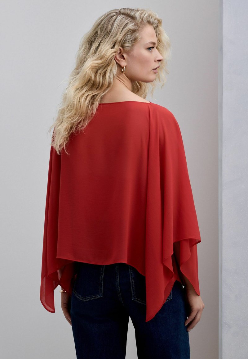 LACY SATIN TUNIC LAYERED TOP ボルドー TUNIC ボルドー レイシー