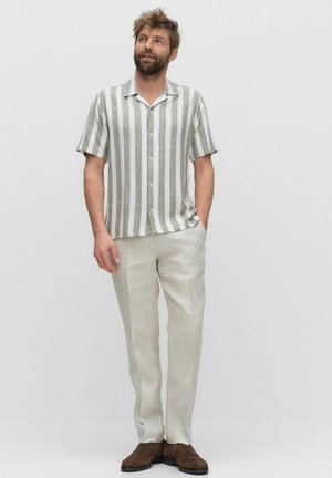 YVES STRIPED LINEN - Chemise - green stripe