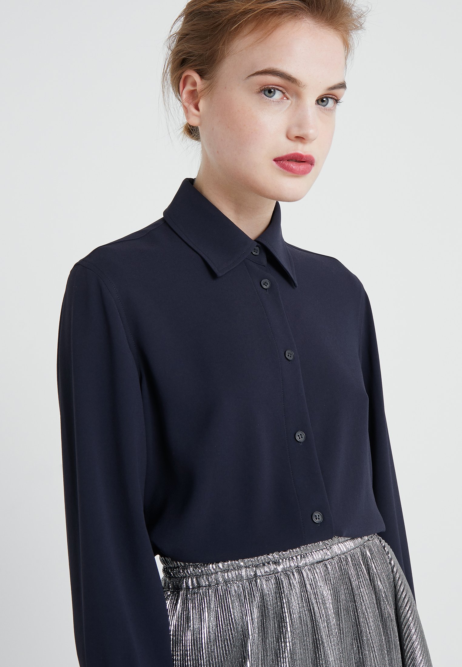 Filippa K LONG CREPE SHIRT Skjorte navy Zalando.no Filippa K LONG CREPE SHIRT Skjorte navy Zalando.no