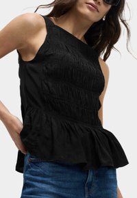 Marks & Spencer TEXTURED SHIRRED CAMI  - Blouse - black