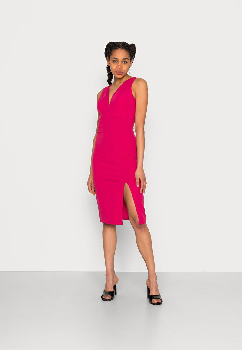 Damen Kleider | WAL G. ALMA V NECK MIDI DRESSJerseykleiddark fushia/dunkellila - KI15440 Damen Kleider | WAL G. ALMA V NECK MIDI DRESSJerseykleiddark fushia/dunkellila - KI15440