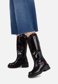 DAFF - Cowboy/Biker boots - black/bordeaux