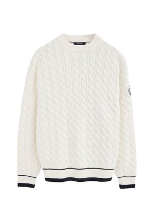 Polo Club, PULLOVER MAN NAUTIC PATCH U IO LONG SLEEVE REGULAR FIT - Jersey de punto - ecru
