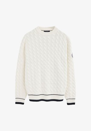 Polo Club, PULLOVER MAN NAUTIC PATCH U IO LONG SLEEVE REGULAR FIT - Jersey de punto - ecru