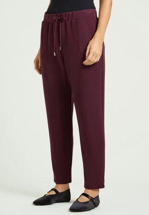 Luisa Viola, PANTALONI PULL-ON JOGGER IN JERSEY SCUBA (ITALIAN SIZE) - Tracksuit bottoms - bordeaux
