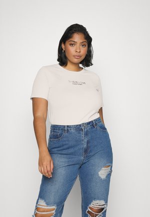 INCLUSIVE PRIDE CREWNECK - Print T-shirt - stony beige