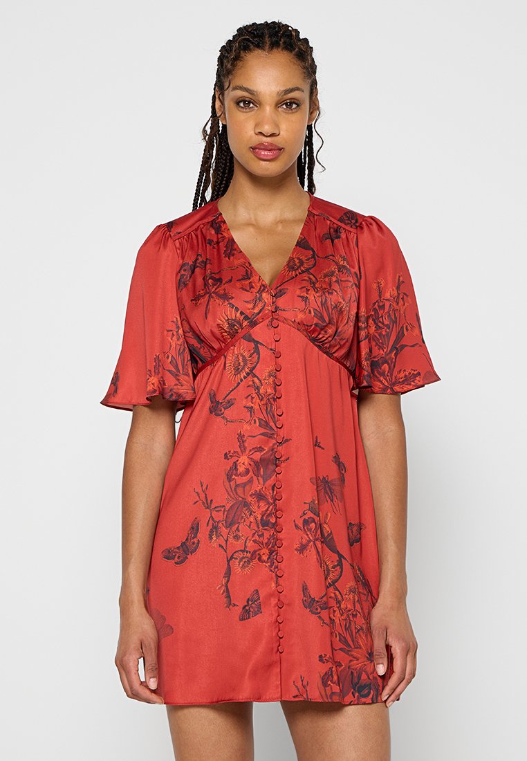 AllSaints Jurk rood AllSaints Jurk rood