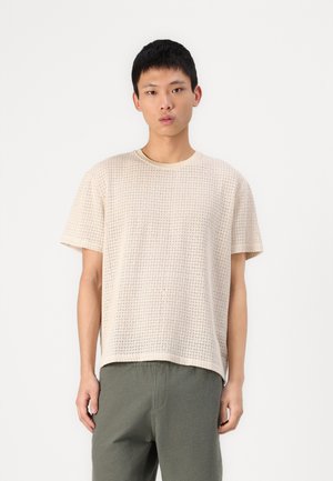 Brave Soul BRIXHAM - Marškinėliai su spaudiniu - beige