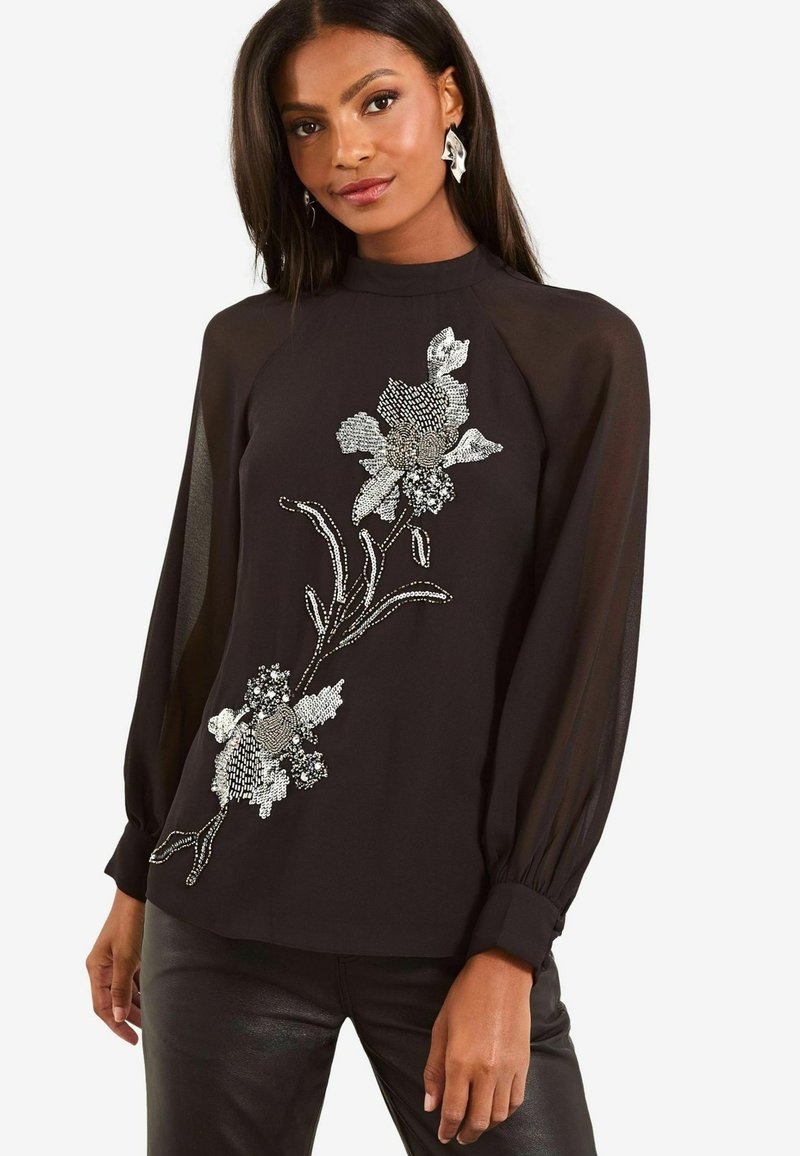 Lipsy REGULAR FIT - EMBELLISHED - Pusero - black