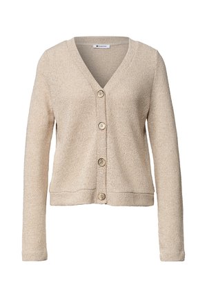Street One, LANGARM JACKE IM STRICK-LOOK MIT GLITZER - Gilet - clay sand