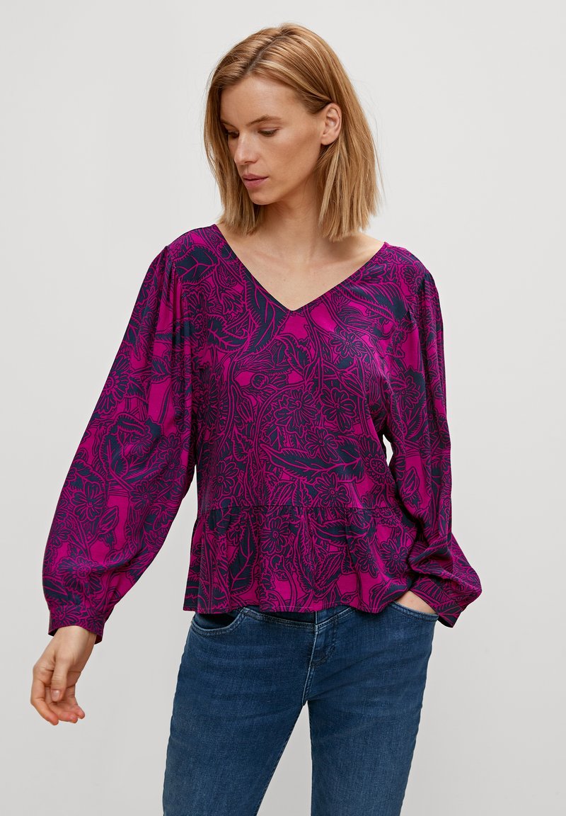 comma Camicetta - pink floral print