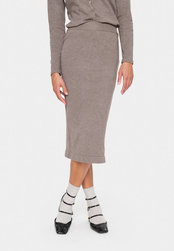 MILA - Bleistiftrock - iron melange