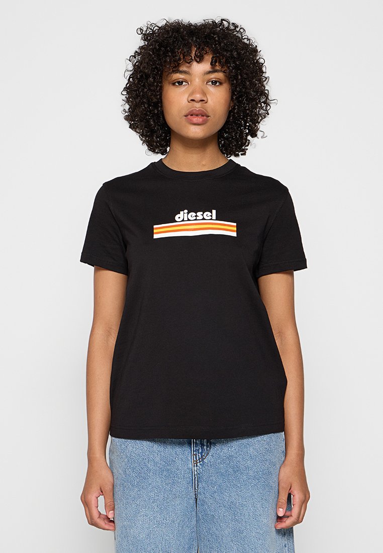 Diesel T-shirt print zwart Diesel T-shirt print zwart