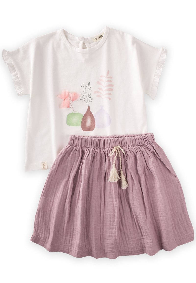 Cigit MUSLIN SET - Plisovaná sukně - lilac