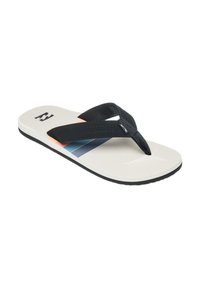 Infradito neri con suola color crema texturizzata, dotati di un cinturino nero e decorazioni multicolori. Suola in gomma nera.
