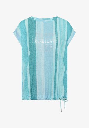 Cecil, T-SHIRT IN AUSBRENNER-OPTIK - T-shirt imprimé - crystal mint