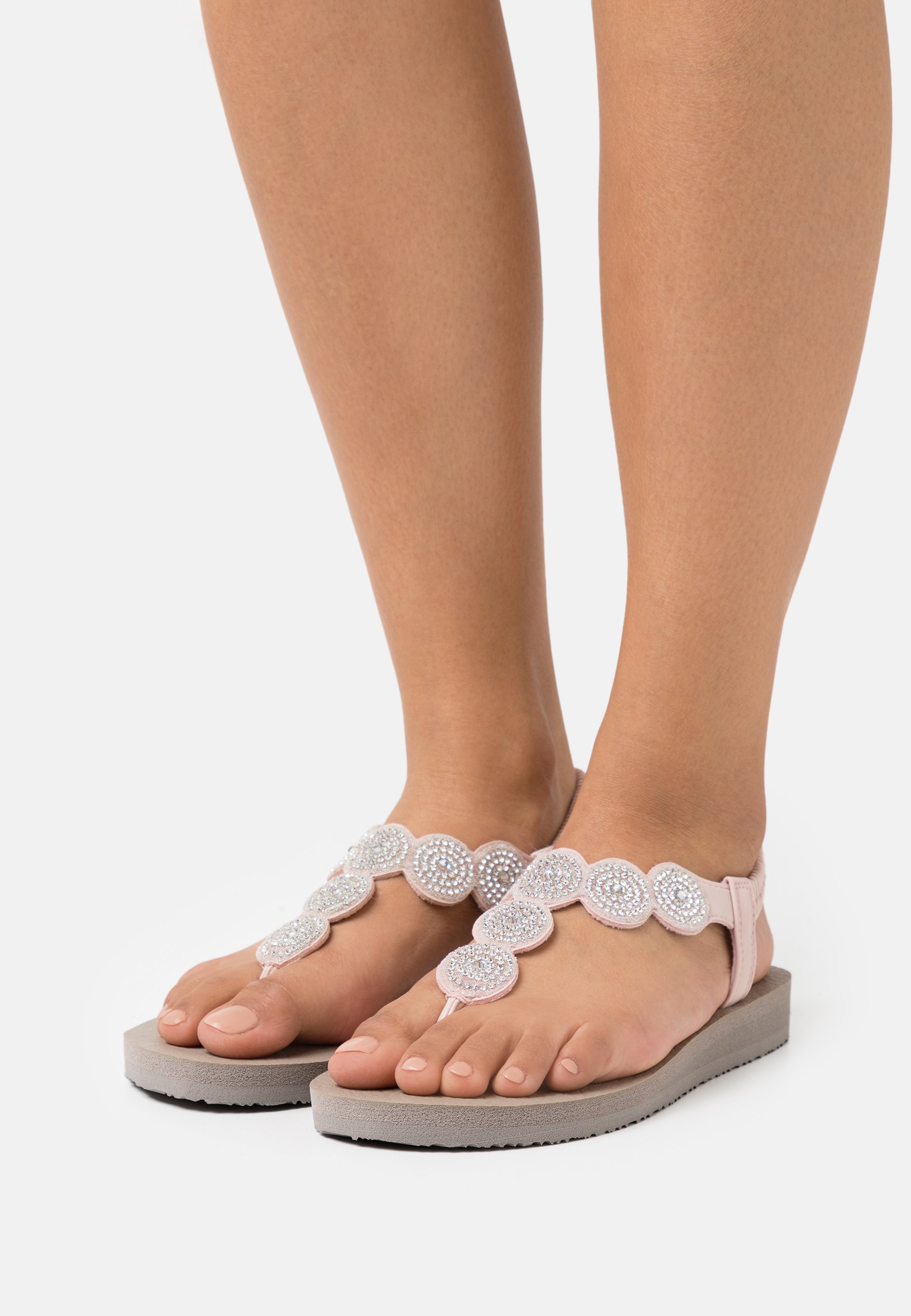 Skechers MEDITATION - Sandalias de dedo - light pink/clear/rosa - Zalando.es