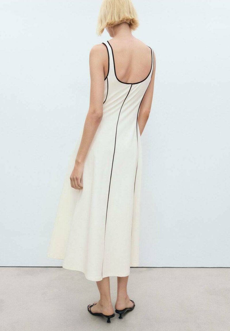 Mango STRIPED - Jersey dress - off-white - Zalando.ie