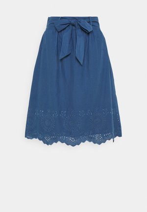 ONLSHERY LIFE MIDI - Falda acampanada - dark blue denim