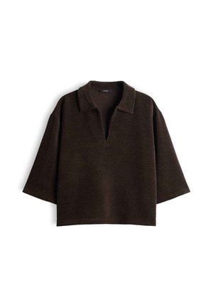 OPUS, RELAXED FIT RIB TEXTURE - Polo - affogato