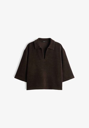 OPUS, RELAXED FIT RIB TEXTURE - Polo - affogato