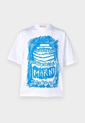 T-shirt med print - white