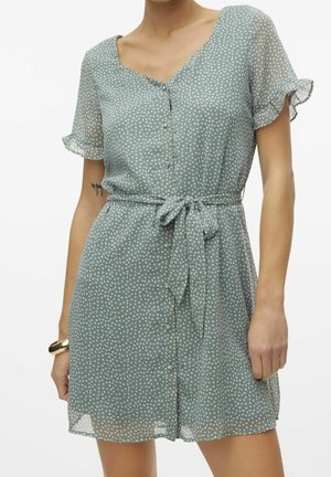 Jurk - mottled light green