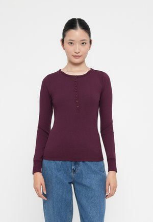 MOD HENLEY - T-shirt à manches longues - tuscan red