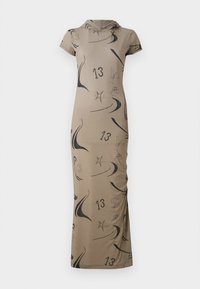 HOODED DRESS - Robe longue - beige
