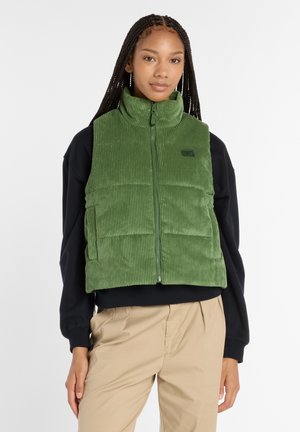 WIDE WALE  - Waistcoat - dark alpine green