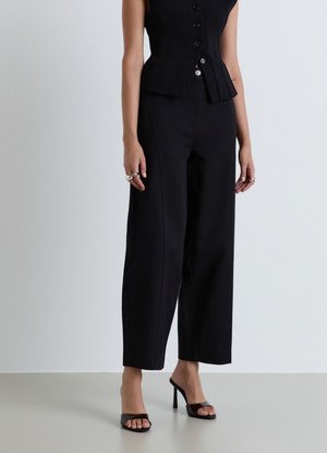 Calliope, PANTALONE LUNGO TINTA UNITA - Pantaloni - ultrablack