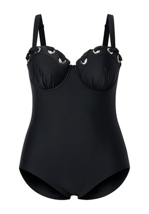 Ulla Popken EYELET UNDERWIRE - Costume da bagno - black