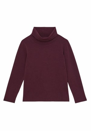 CAREY ROLL-NECK TOP WITH STRETCH - Top dugih rukava - burgundy